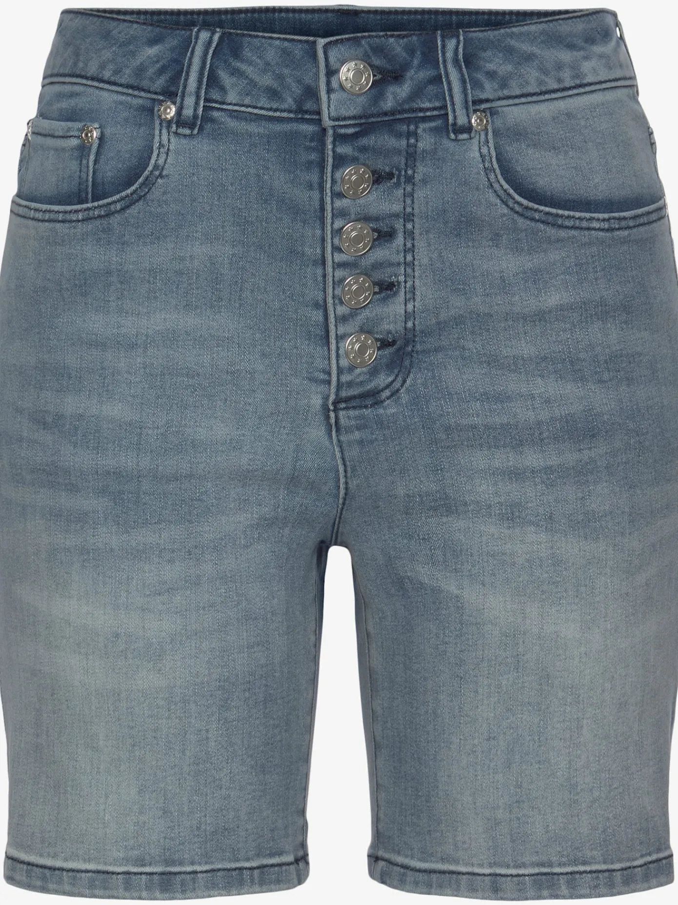 Buffalo Shorts Et Bermudas|Mode De Plage<Short en jean taille haute avec patte de boutonnage tendance devant