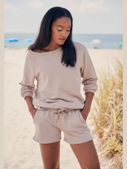 LASCANA Shorts Et Bermudas|Mode De Plage<Short en matière sweat short d'intérieur avec logo brodé