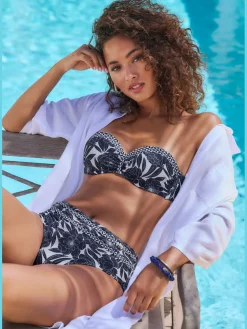 Sunseeker Maillots De Bain<Slip de bain imprimé floral tendance contrasté