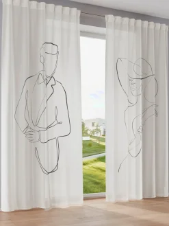 helline home Rideaux Et Stores<Store décoratif lot de 2 stores