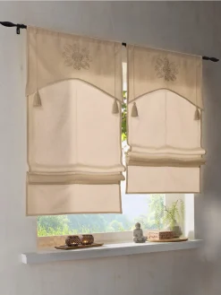 helline home Rideaux Et Stores<Store-bateau avec broderie