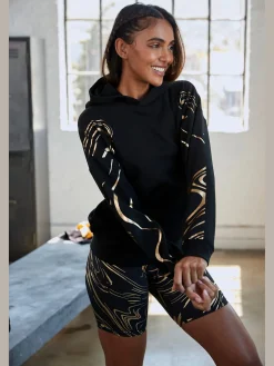 LASCANA ACTIVE Tenues De Détente|Pulls<Sweat à capuche au motif abstrait