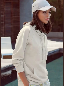 LASCANA Tenues De Détente|Pulls<Sweat à capuche confortable, imprimé discret devant