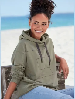 Elbsand Tenues De Détente|Pulls<Sweatshirt à capuche logo imprimé devant