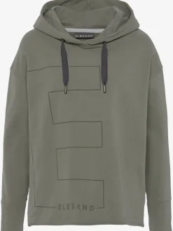 Elbsand Tenues De Détente|Pulls<Sweatshirt à capuche logo imprimé devant