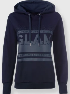 Rick Cardona Tenues De Détente|Pulls<Sweatshirt à capuche motif imprimé avec pierres brillantes fantaisie