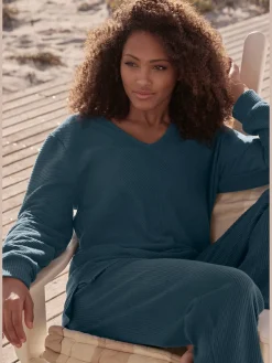 s.Oliver Tenues De Détente|Pulls<Sweatshirt avec encolure en v