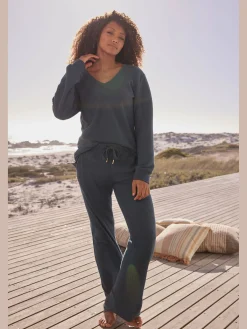 s.Oliver Tenues De Détente|Pulls<Sweatshirt avec encolure en v