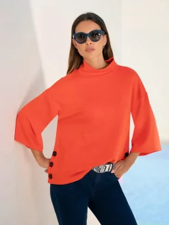 Rick Cardona Tenues De Détente|Pulls<Sweatshirt boutons contrastés élégants