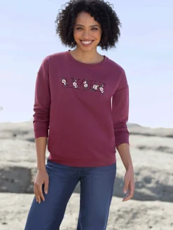 Linea Tesini Tenues De Détente|Pulls<Sweatshirt broderie ton sur ton