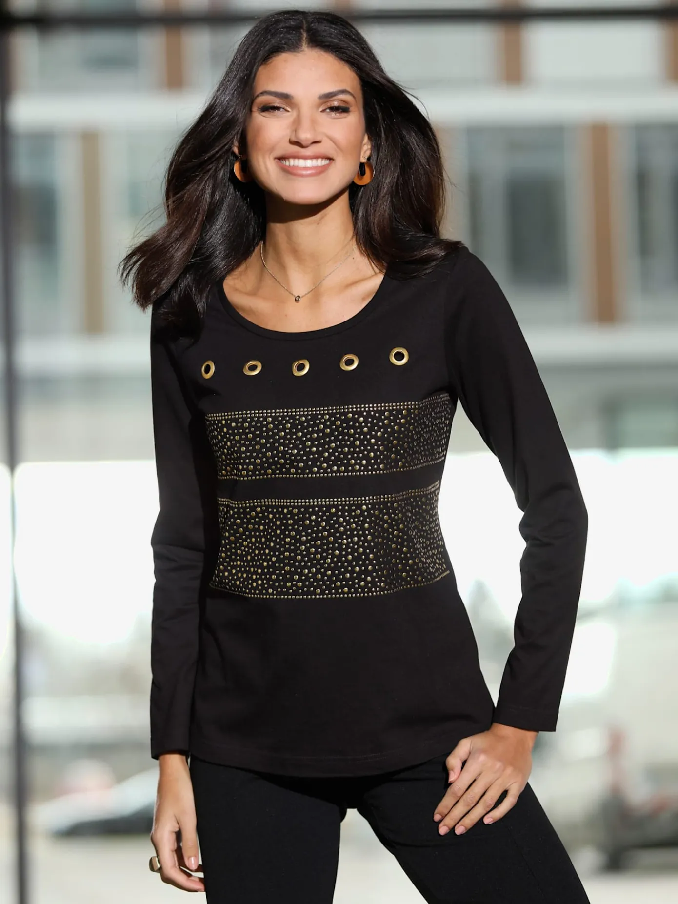 Tenues De Détente|Pulls<Sweatshirt œillets décoratifs