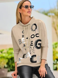 Rick Cardona Tenues De Détente|Pulls<Sweatshirt imprimé feuille brillant