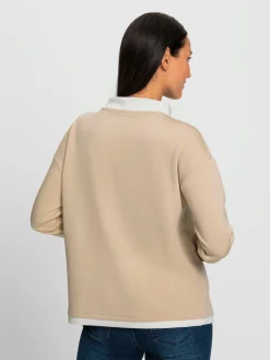 Rick Cardona Tenues De Détente|Pulls<Sweatshirt inscription avec petites pierres brillantes fantaisie