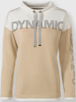 Rick Cardona Tenues De Détente|Pulls<Sweatshirt inscription avec petites pierres brillantes fantaisie