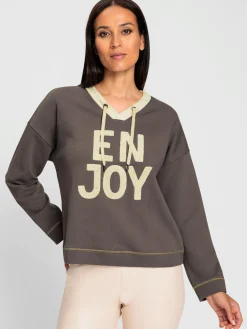 Rick Cardona Tenues De Détente|Pulls<Sweatshirt inscription en polaire douce