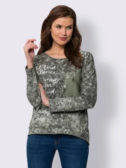 Mandarin Tenues De Détente|Pulls<Sweatshirt joli aspect batik