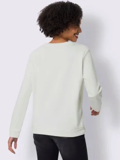 Linea Tesini Tenues De Détente|Pulls<Sweatshirt jolie broderie florale avec perles décoratives