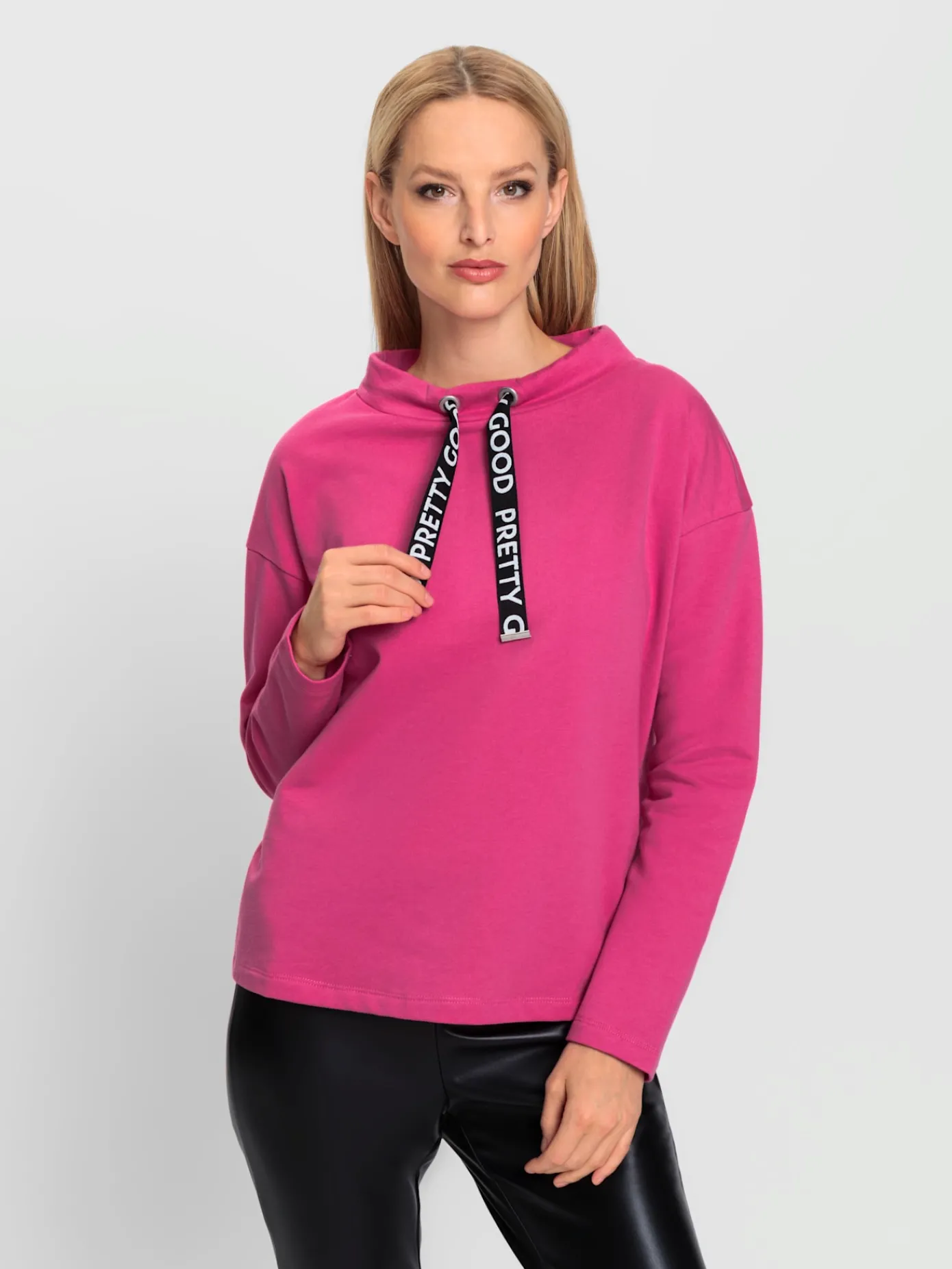 Rick Cardona Tenues De Détente|Pulls<Sweatshirt lien à nouer avec inscription