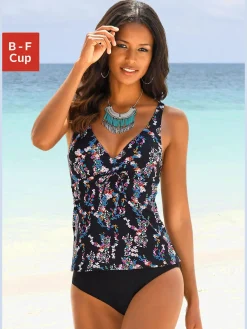 petite fleur Maillots De Bain<Tankini à armatures bretelles réglables