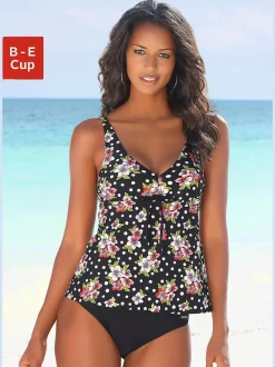 LASCANA Maillots De Bain<Tankini à armatures coupe évasée affinante