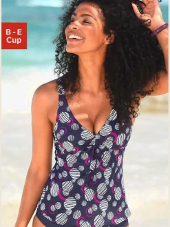 LASCANA Maillots De Bain<Tankini à armatures coupe évasée affinante
