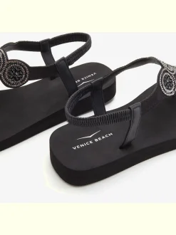 Venice Beach Sandales<Tongs avec semelle imperméable et applications brillantes