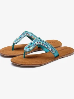 LASCANA Sandales<Tongs style ethnique tendance et perles décoratives brillantes et élégantes