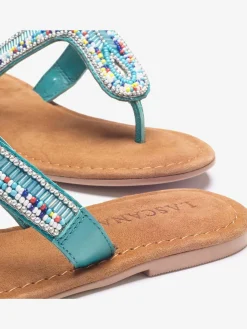 LASCANA Sandales<Tongs style ethnique tendance et perles décoratives brillantes et élégantes
