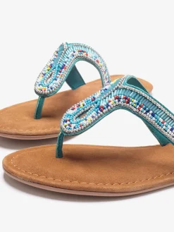 LASCANA Sandales<Tongs style ethnique tendance et perles décoratives brillantes et élégantes