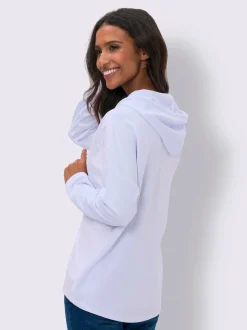 Mandarin T-Shirts<T-shirt à capuche imprimé feuille original