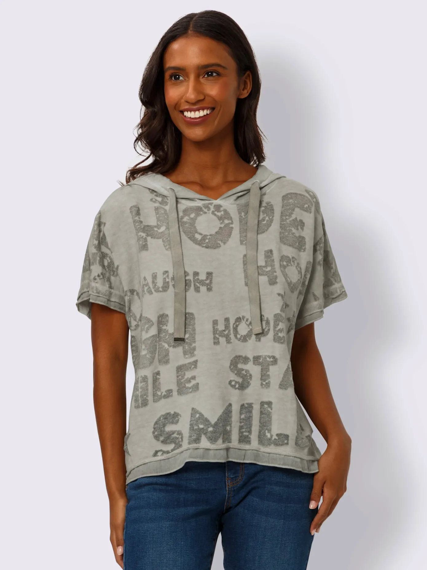 Mandarin T-Shirts<T-shirt à capuche élégante qualité