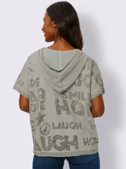 Mandarin T-Shirts<T-shirt à capuche élégante qualité