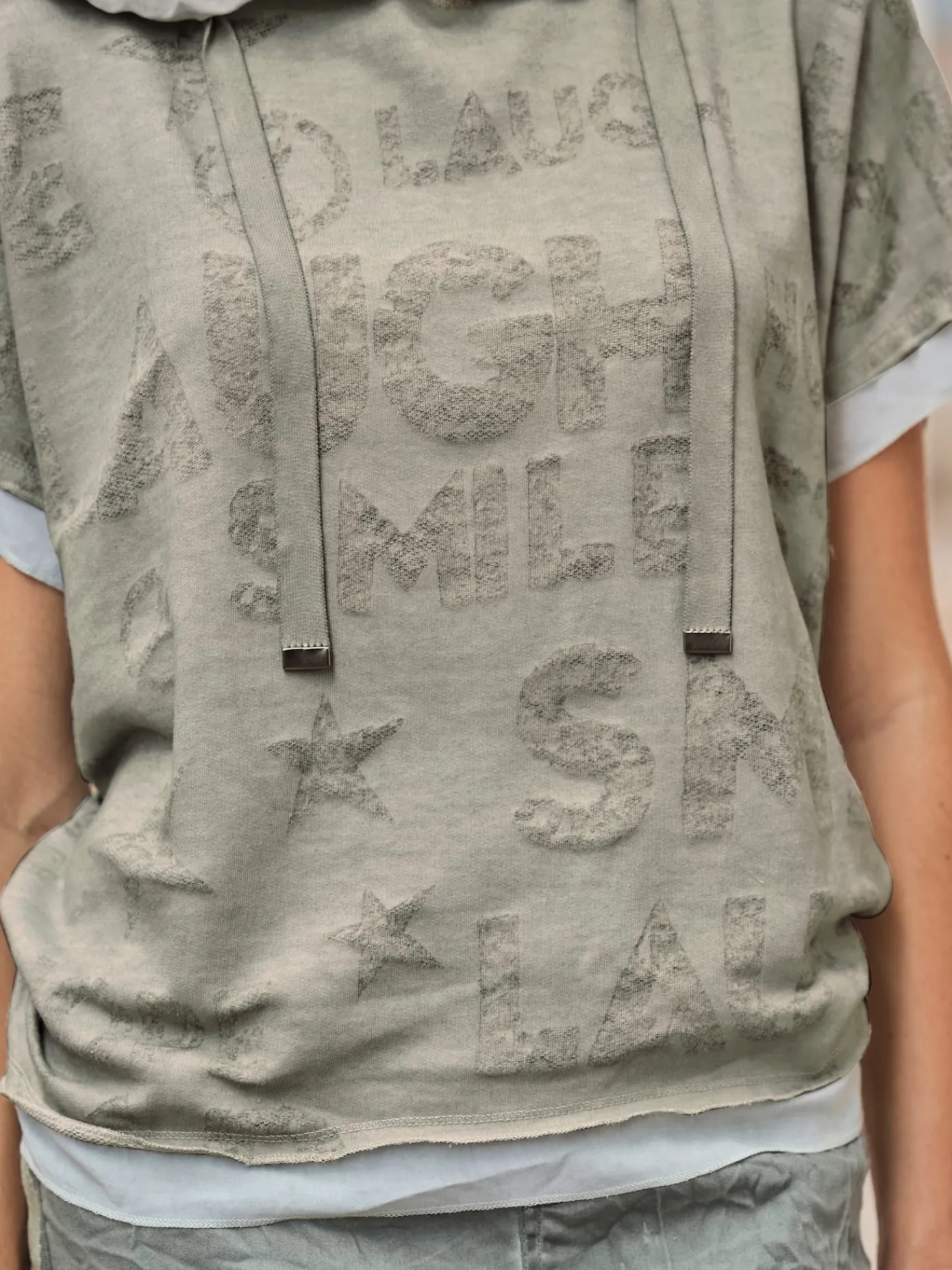 Mandarin T-Shirts<T-shirt à capuche élégante qualité