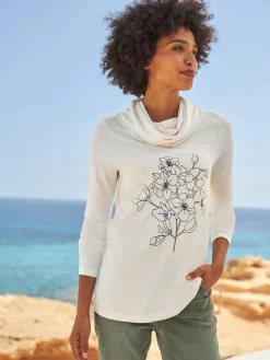 Linea Tesini T-Shirts<T-shirt à col bénitier col bénitier tendance