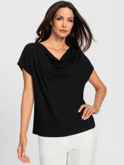 Ashley Brooke T-Shirts<T-shirt à col bénitier viscose douce et fluide