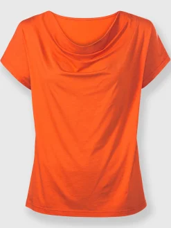 Ashley Brooke T-Shirts<T-shirt à col bénitier viscose douce et fluide