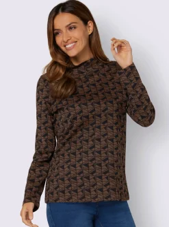 T-Shirts<T-shirt à col montant 50% coton