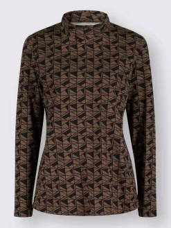 T-Shirts<T-shirt à col montant 50% coton