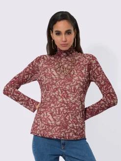 Creation L T-Shirts<T-shirt à col montant avec viscose (ecovero)