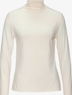 LASCANA T-Shirts<T-shirt à col montant fronces délicates au col roulé