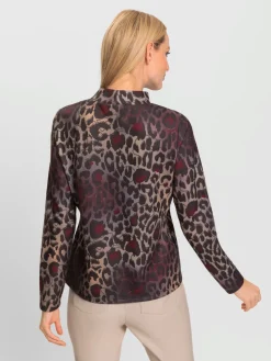 Rick Cardona T-Shirts<T-shirt à col montant imprimé mode