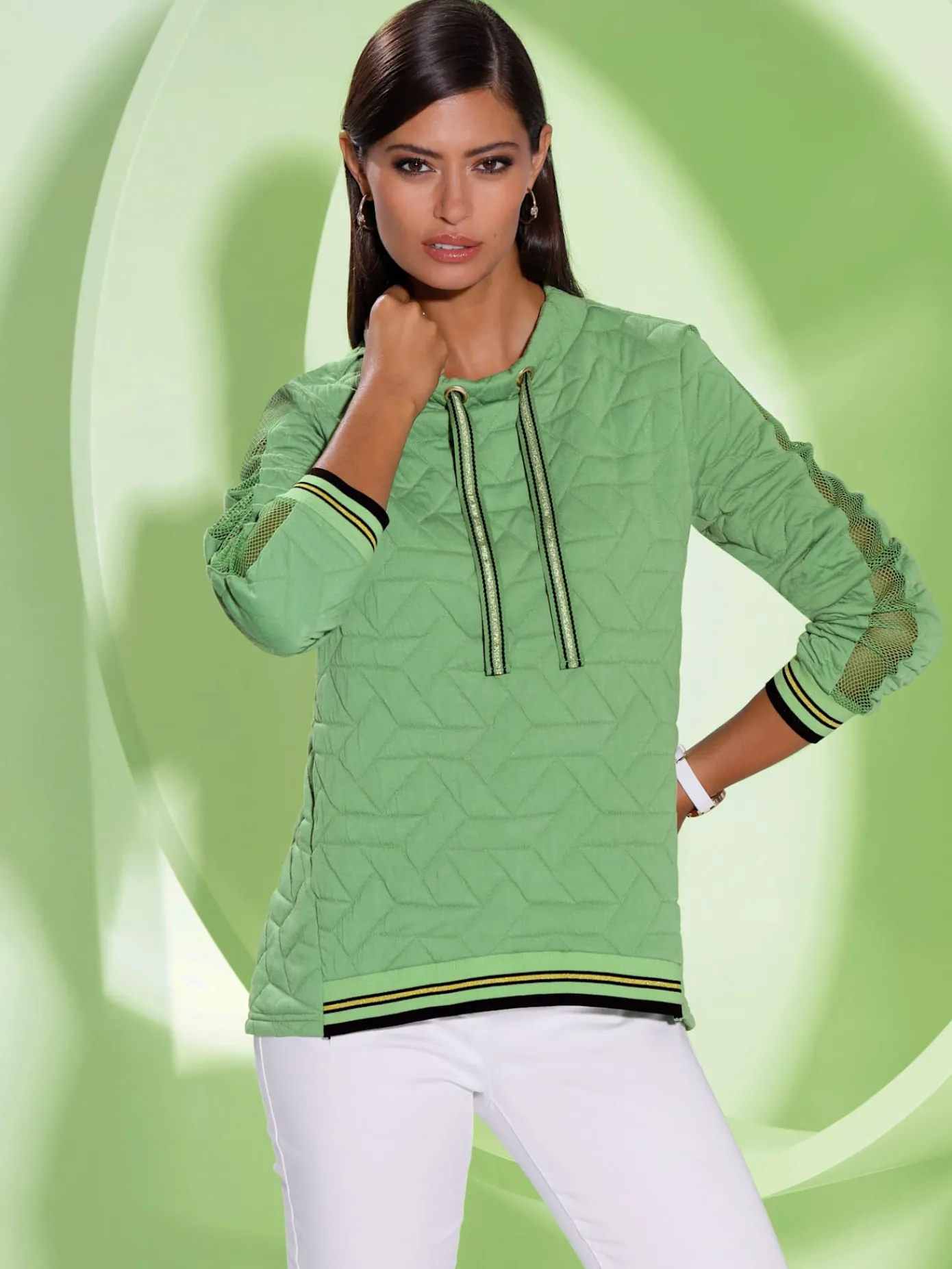 Creation L Tenues De Détente|Pulls<T-shirt à col montant jacquard en jersey tendance