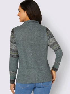 T-Shirts<T-shirt à col montant motif imprimé