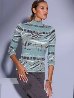 Creation L T-Shirts<T-shirt à col montant viscose