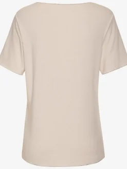 LASCANA T-Shirts<T-shirt à col rond bords pailletés raffinés à l'encolure, aux finitions des manches et à l'ourlet