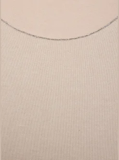 LASCANA T-Shirts<T-shirt à col rond bords pailletés raffinés à l'encolure, aux finitions des manches et à l'ourlet