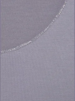 LASCANA T-Shirts<T-shirt à col rond finitions pailletées raffinées à l'encolure ronde, aux manches et à l'ourlet