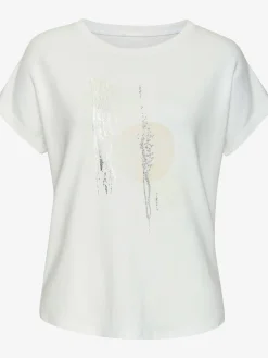 LASCANA T-Shirts<T-shirt à col rond imprimé feuille de qualité