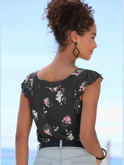 Vivance T-Shirts<T-shirt à col rond large bordure à l'encolure