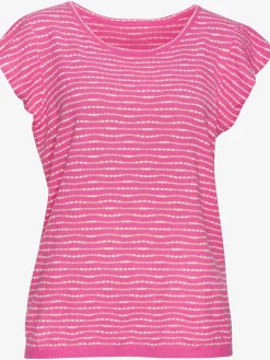 Vivance T-Shirts<T-shirt à col rond manches chauve-souris tendance